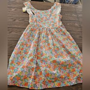 New Mini Boden Multicolored Casual Sundress with Cap Flutter Sleeves